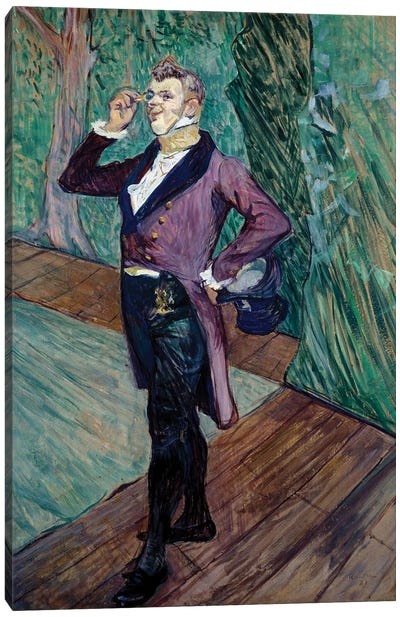 Portrait En Pied Of Henry Samary From The Comedie Francaise, 1889 Canvas Art Print - Henri de Toulouse Lautrec