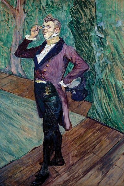 Henri de Toulouse-Lautrec: Portrait En Pied Of Henry Samary From The Comedie Francaise, 1889 by Henri de Toulouse-Lautrec