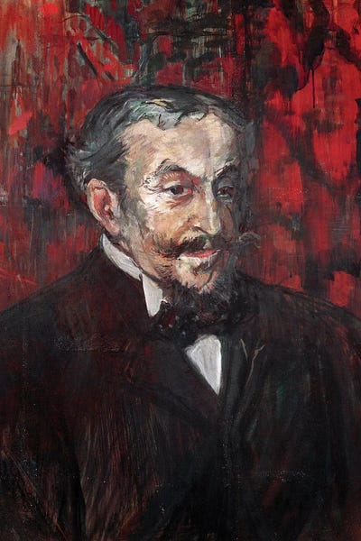 Portrait Of A Man, 1900 by Henri de Toulouse-Lautrec canvas print