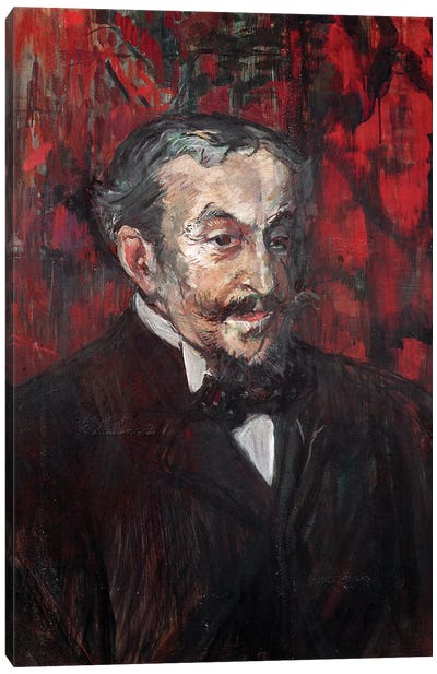 Portrait Of A Man, 1900 Canvas Art Print - Henri de Toulouse Lautrec