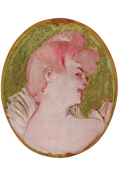 Portrait Of A Woman , 1892 by Henri de Toulouse-Lautrec canvas print