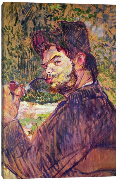 Portrait Of Cipa Godebski, 1896 Canvas Art Print - Henri de Toulouse Lautrec
