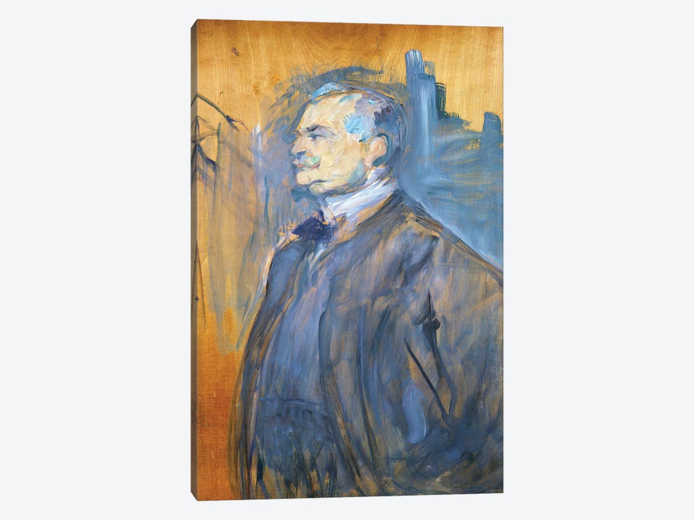 Portrait Of De M. Manzi by Henri de Toulouse-Lautrec 1-piece Canvas Print