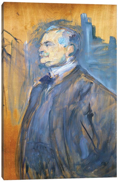 Portrait Of De M. Manzi Canvas Art Print - Henri de Toulouse Lautrec