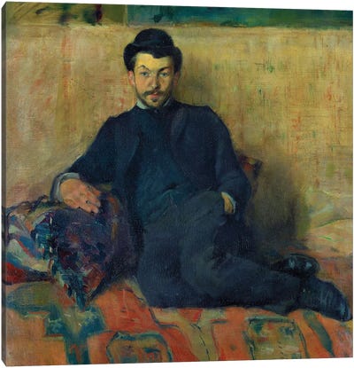 Portrait Of Gustave Lucien Dennery, 1883 Canvas Art Print - Henri de Toulouse Lautrec