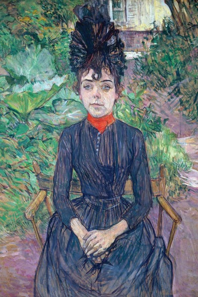 Henri de Toulouse-Lautrec: Portrait Of Justine Dieuhl - Oil On Cardboard, 1891 by Henri de Toulouse-Lautrec