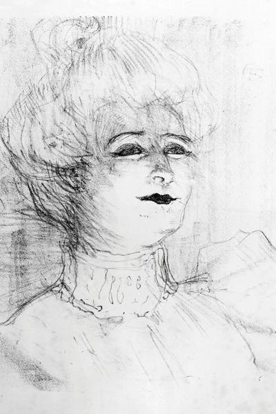 Henri de Toulouse-Lautrec: Portrait Of Marie-Louise Marsy On Stage, 1898 by Henri de Toulouse-Lautrec