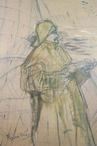 Portrait Of Maurice Joyant 1900 by Henri de Toulouse-Lautrec framed canvas print