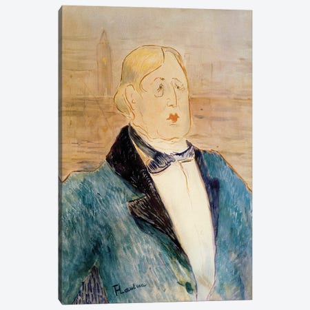 Portrait Of Oscar Wilde, 1895 Canvas Print #BMN12460} by Henri de Toulouse-Lautrec Canvas Art