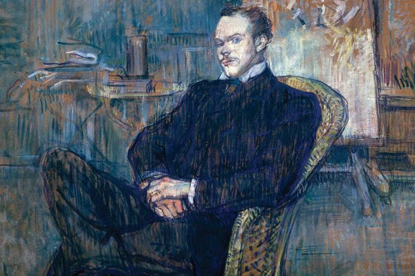 Henri de Toulouse-Lautrec: Portrait Of Paul Leclerq, 1897 by Henri de Toulouse-Lautrec