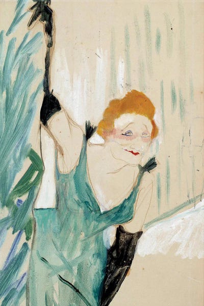 Portrait Of The French Singer Yvette Guilbert Saluting The Public, 1894 by Henri de Toulouse-Lautrec framed wall art