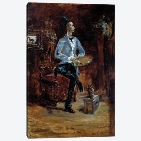 Portrait Of The Painter Rene Princeteau In His Workshop, 1881 Canvas Print #BMN12465} by Henri de Toulouse-Lautrec Art Print