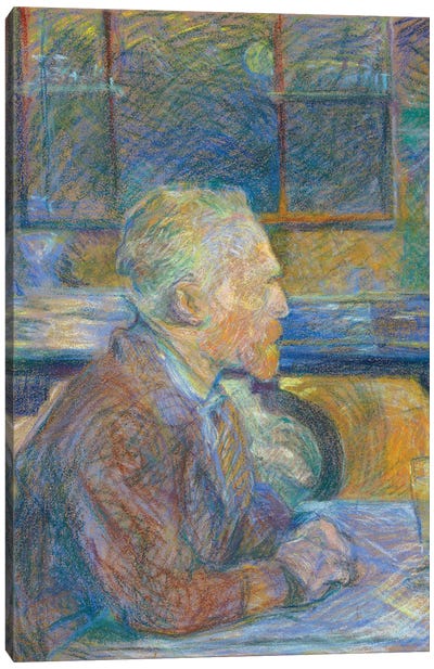 Portrait Of Vincent Van Gogh, 1887 Canvas Art Print - Henri de Toulouse Lautrec