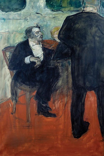 Portrait Of Violinist Jean Baptiste Charles Dancla 1900 by Henri de Toulouse-Lautrec canvas print