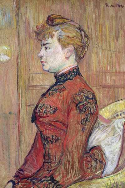 Henri de Toulouse-Lautrec: Portrait Study Of A Woman In Profile, 1890 by Henri de Toulouse-Lautrec