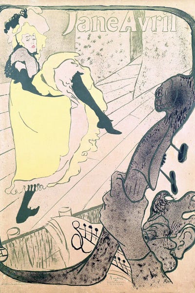Henri de Toulouse-Lautrec: Poster Advertising Jane Avril At The Jardin De Paris, 1893 by Henri de Toulouse-Lautrec