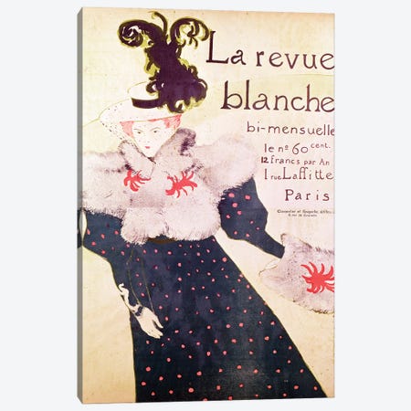 Poster Advertising 'La Revue Blanche', 1895 Canvas Print #BMN12474} by Henri de Toulouse-Lautrec Canvas Art