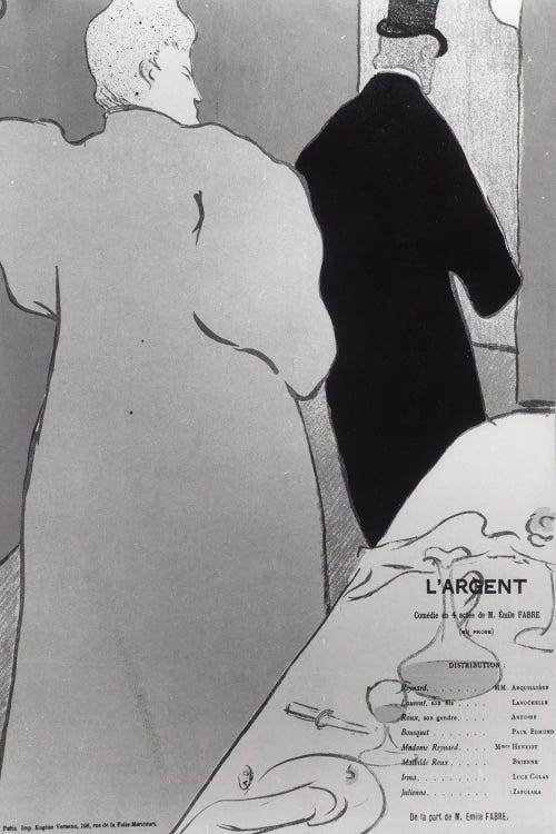 Poster Advertising The Play 'L'Argent'