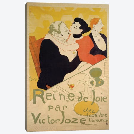 Poster For “Queen Of Joy” Canvas Print #BMN12479} by Henri de Toulouse-Lautrec Canvas Art Print