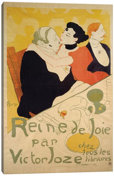 Poster For “Queen Of Joy” Canvas Art Print - Henri de Toulouse Lautrec