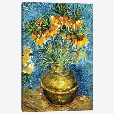Crown Imperial Fritillaries in a Copper Vase, 1886  Canvas Print #BMN1247} by Vincent van Gogh Art Print