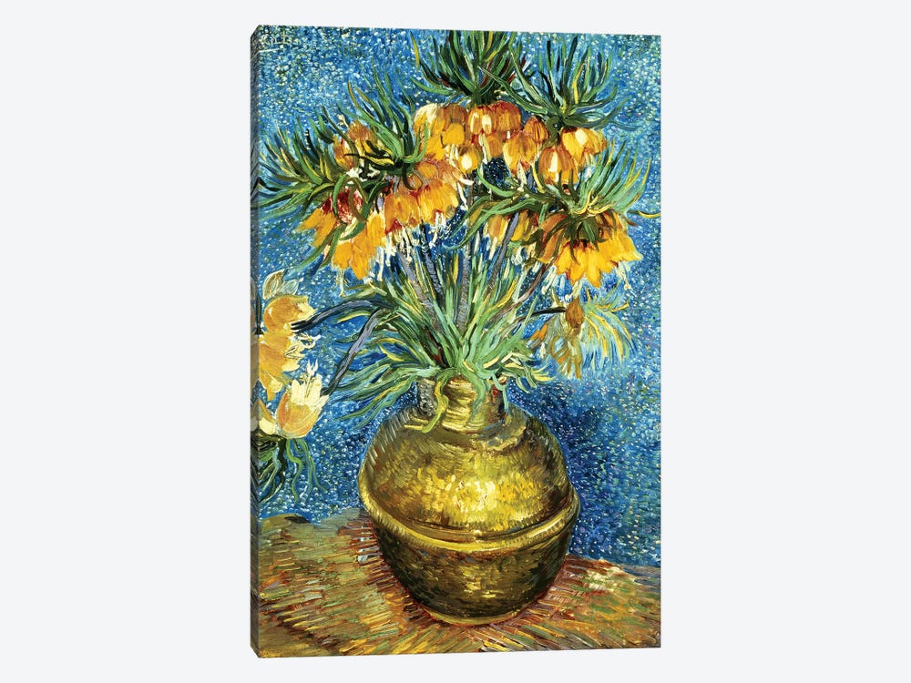 Crown Imperial Fritillaries in a Copper Vase, 1886  by Vincent van Gogh 1-piece Canvas Art Print