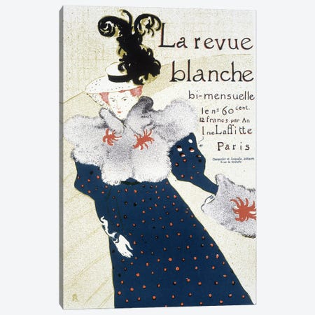 Poster For La Revue Blanche 1895 Canvas Print #BMN12480} by Henri de Toulouse-Lautrec Canvas Wall Art