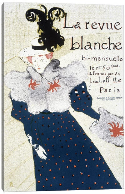 Poster For La Revue Blanche 1895 Canvas Art Print - Henri de Toulouse Lautrec