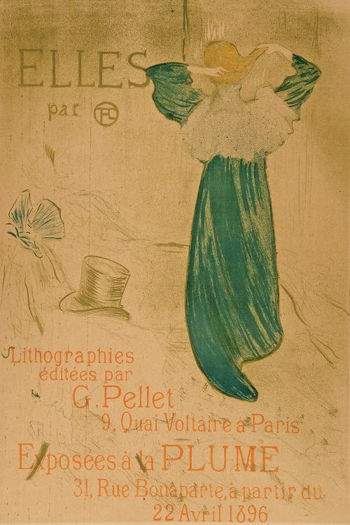 Poster Of Frontispiece For Elles, Pub. 1896