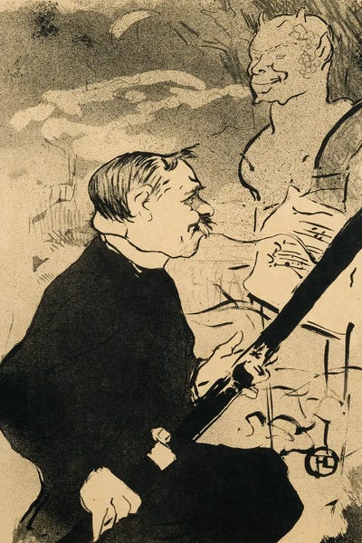 Pour Toi!' From The Old Stories, A Society Repertoire, Pub. By Kleinmann, 1893 by Henri de Toulouse-Lautrec framed canvas print