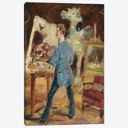 Princeteau In His Studio; Princeteau Dans Son Atelier, 1881 Canvas Print #BMN12484} by Henri de Toulouse-Lautrec Art Print