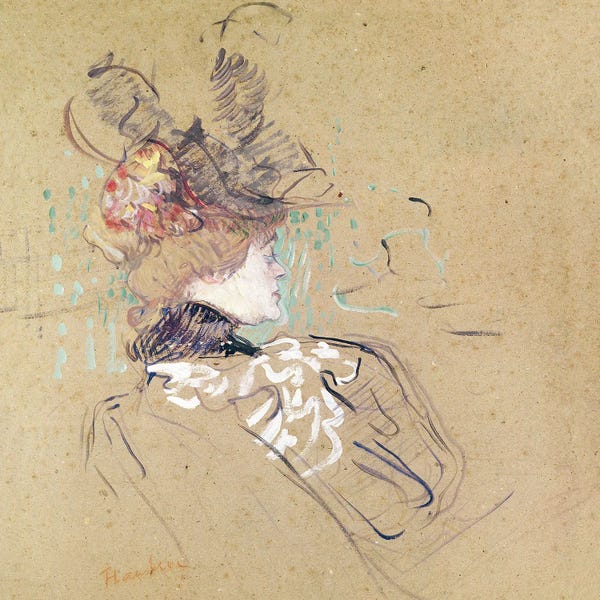 Henri de Toulouse-Lautrec: Profile Of A Woman, 1896 by Henri de Toulouse-Lautrec