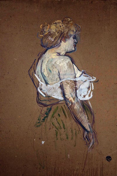 Prostitution: Portrait Of Lucie Bellager, 1896 by Henri de Toulouse-Lautrec framed canvas print