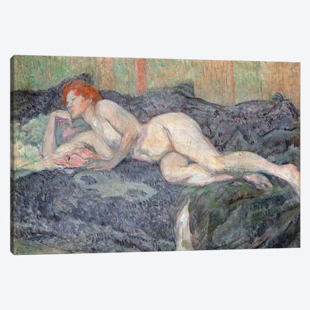 Reclining Nude, 1897 Canvas Print #BMN12493} by Henri de Toulouse-Lautrec Art Print