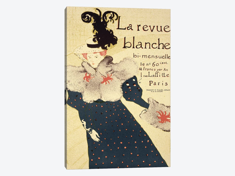 Reproduction Of A Poster Advertising 'La Revue Blanche', 1895 by Henri de Toulouse-Lautrec 1-piece Art Print