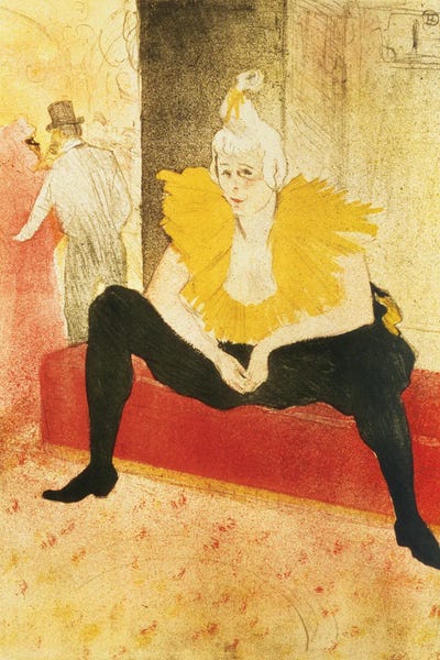 Henri de Toulouse-Lautrec: Seated Female Clown, Mlle. Cha-U-Kao, 1896 by Henri de Toulouse-Lautrec