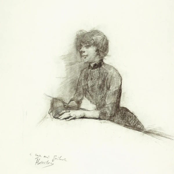 Henri de Toulouse-Lautrec: Seated Woman, C.1887 by Henri de Toulouse-Lautrec