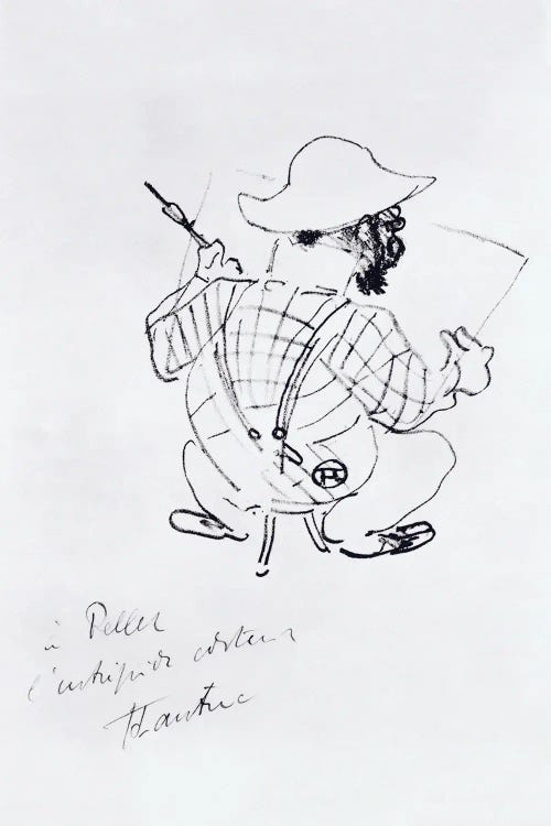 Self Portrait, 1896 by Henri de Toulouse-Lautrec wall art