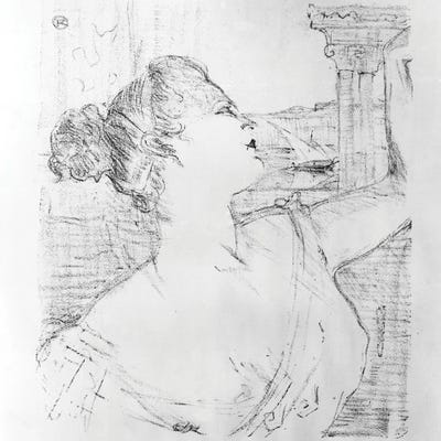 Sibyl Sanderson, 1898 by Henri de Toulouse-Lautrec canvas print