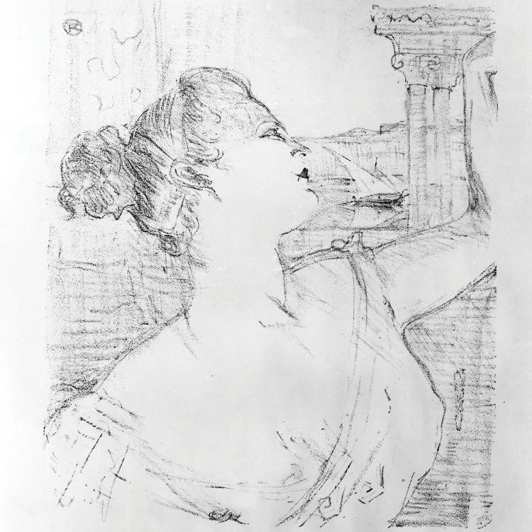 Sibyl Sanderson, 1898 by Henri de Toulouse-Lautrec wall art