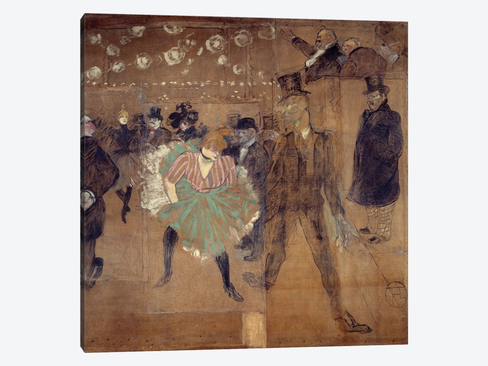 Sign For The House Of The Goulue , At The Foire Du Trone In Paris. Drawing , 1895 by Henri de Toulouse-Lautrec 1-piece Canvas Wall Art
