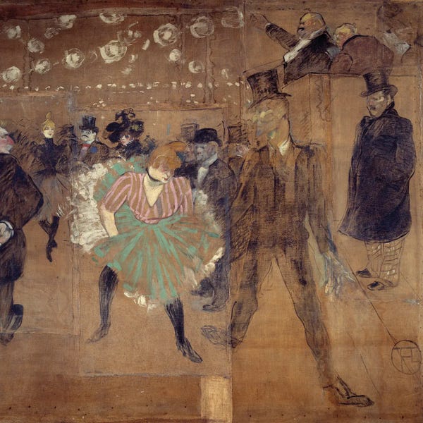 Henri de Toulouse-Lautrec: Sign For The House Of The Goulue , At The Foire Du Trone In Paris. Drawing , 1895 by Henri de Toulouse-Lautrec