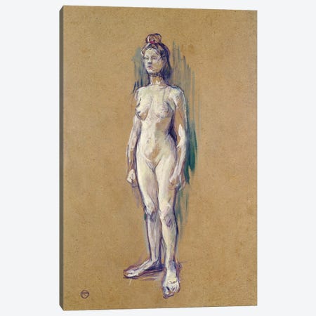 Standing Female Nude, 1898 Canvas Print #BMN12515} by Henri de Toulouse-Lautrec Canvas Art Print