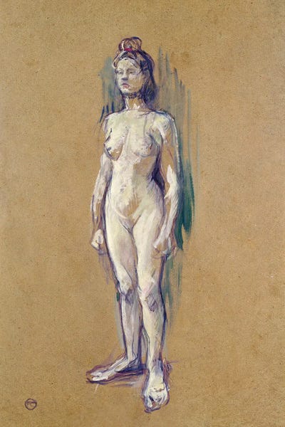 Henri de Toulouse-Lautrec: Standing Female Nude, 1898 by Henri de Toulouse-Lautrec