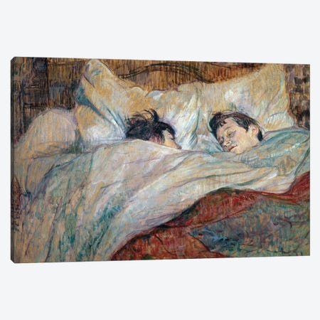 The Bed. Two Sleeping Children, 1892 Canvas Print #BMN12525} by Henri de Toulouse-Lautrec Canvas Art
