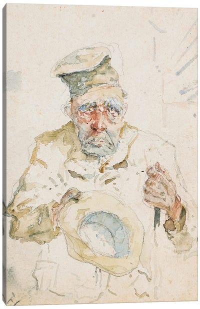 The Beggar Of Albi, C.1880 Canvas Art Print - Henri de Toulouse Lautrec