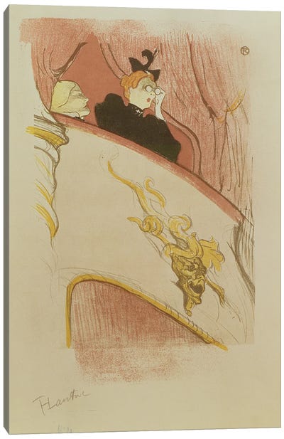 The Box Of The Golden Grotesque, 1893 Canvas Art Print - Henri de Toulouse Lautrec