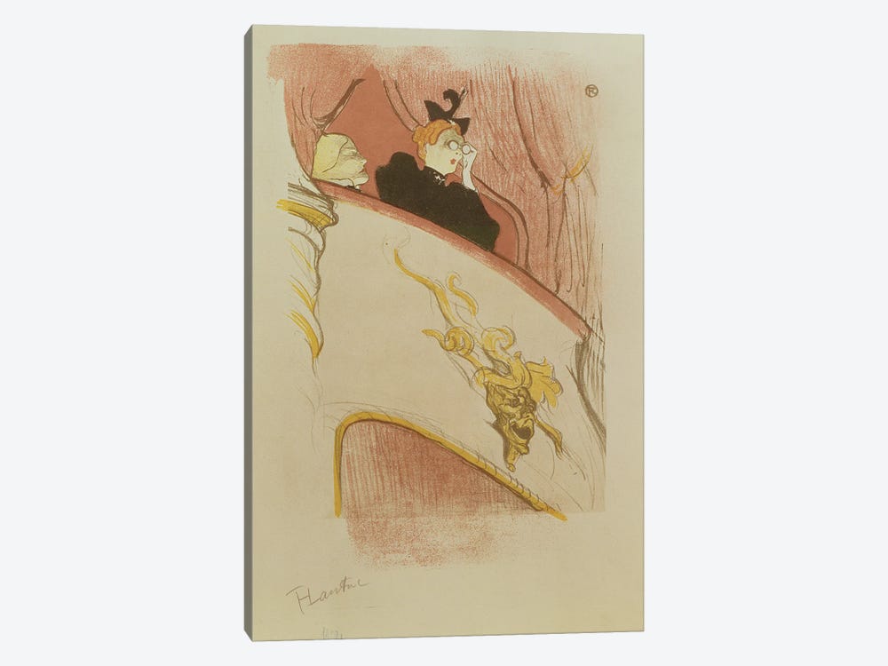 The Box Of The Golden Grotesque, 1893 by Henri de Toulouse-Lautrec 1-piece Canvas Artwork