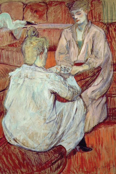 The Card Game, 1893 by Henri de Toulouse-Lautrec canvas print