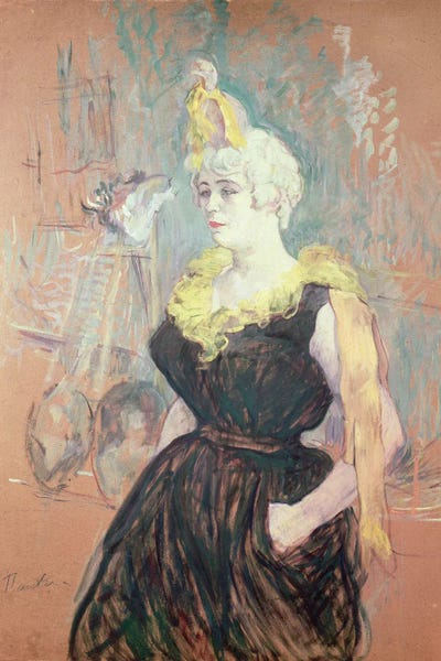 The Clowness Cha-U-Kao by Henri de Toulouse-Lautrec framed wall art